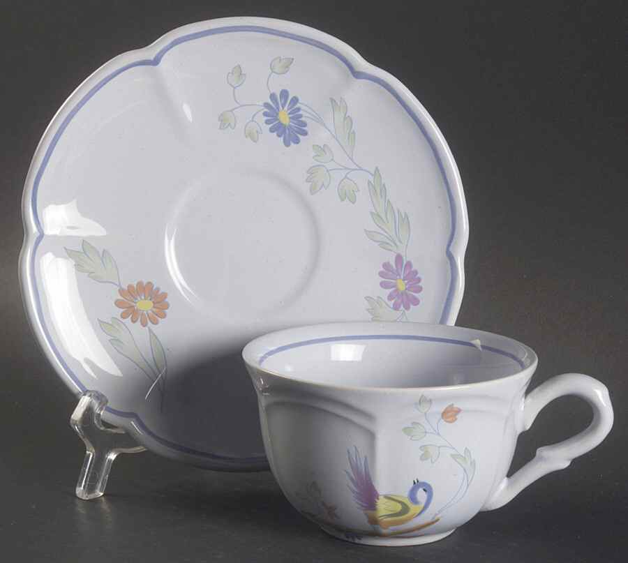 Perouges Flat Cup & Saucer Set by Longchamp-1