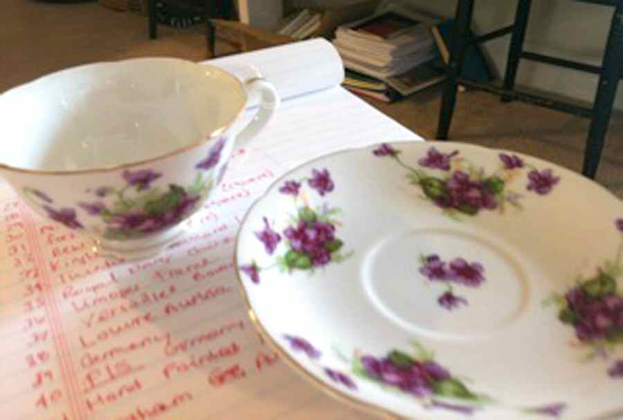 LEF23 Footed Cup & Saucer Set by Lefton-1