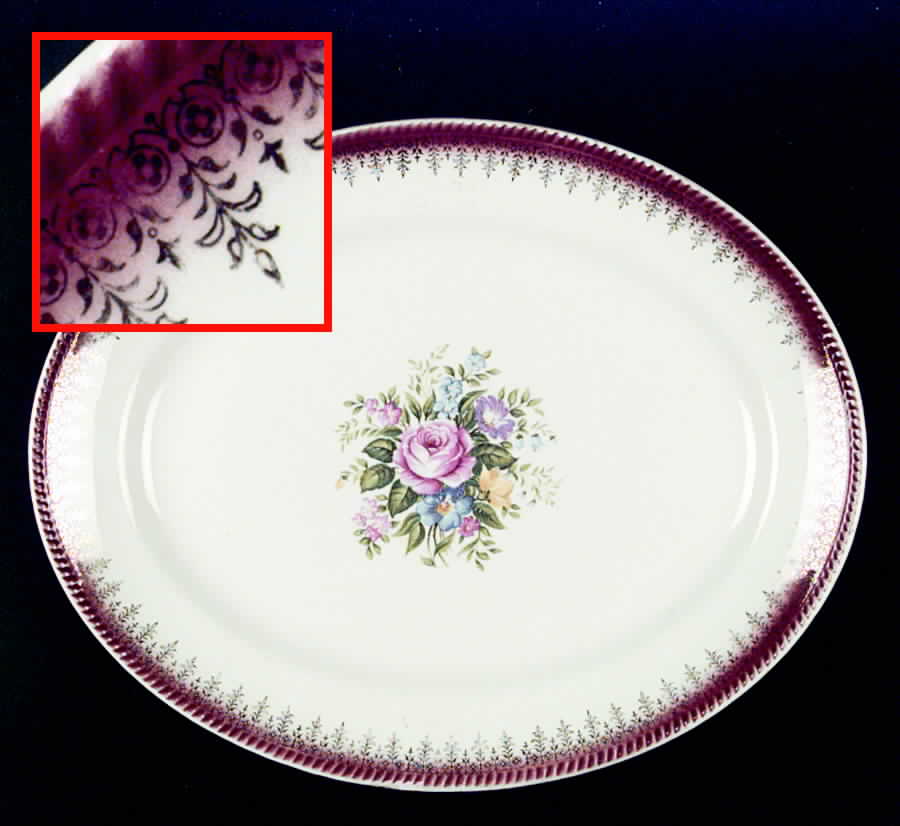 Rosalie, The 13" Oval Serving Platter by Limoges-American-1