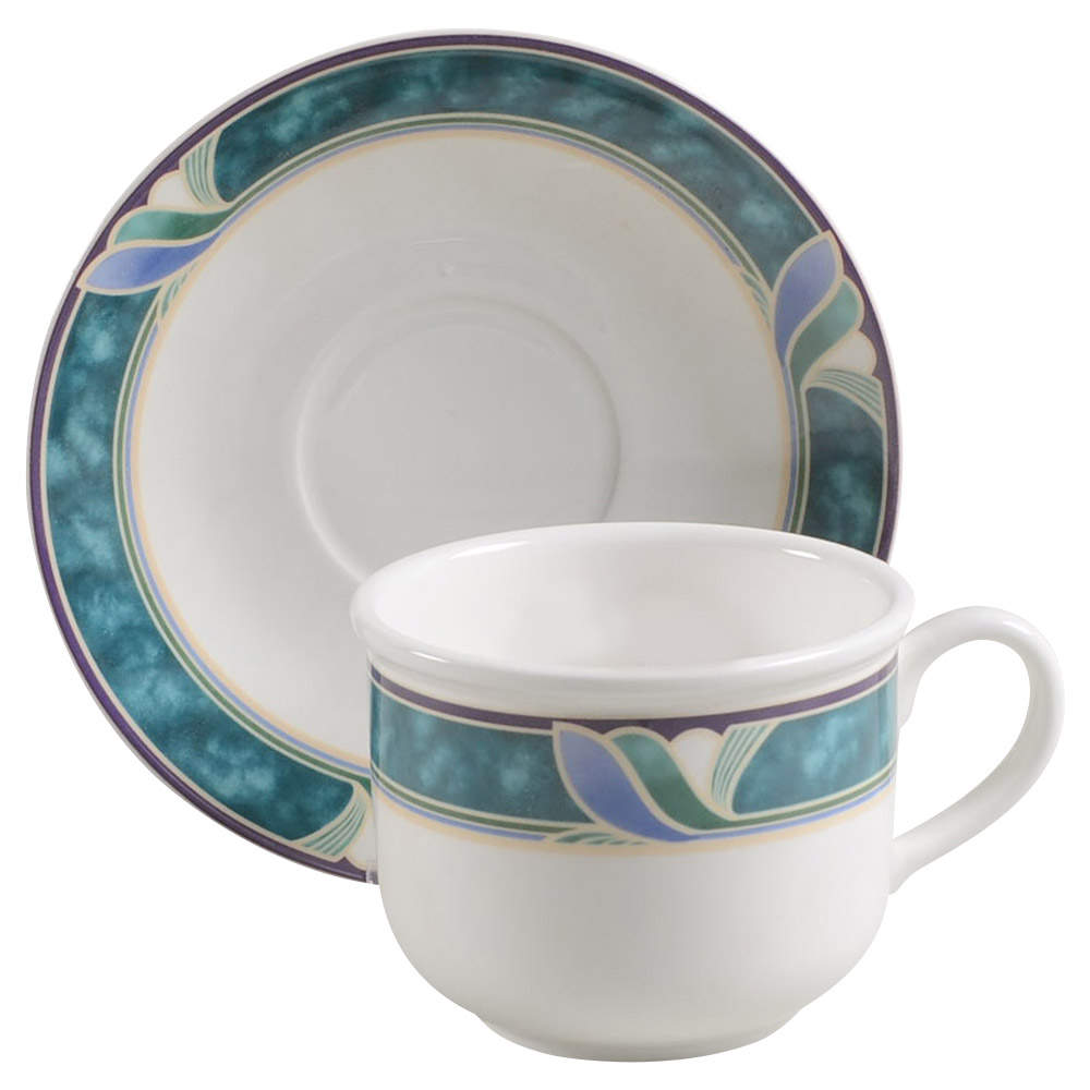 Emerald Bay Flat Cup & Saucer Set by Lenox-1