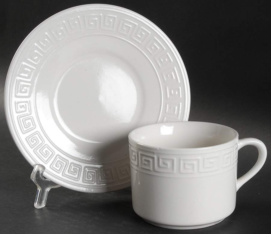 Sigma Flat Cup & Saucer Set by Lynn's China-1