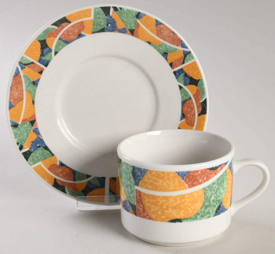 Taper Footed Cup & Saucer Set by Lynn's China-1