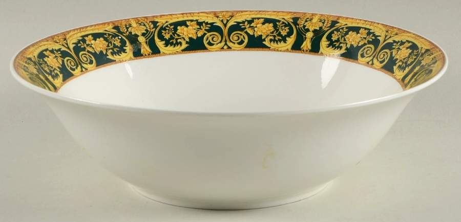 Valetta Green 9" Round Vegetable Bowl by Lynn's China-1