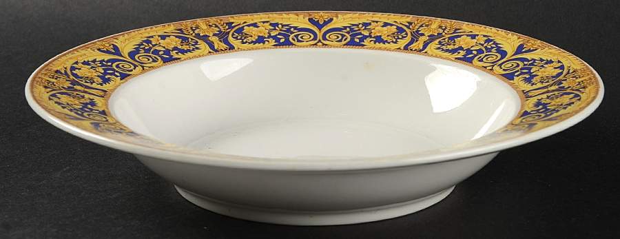 Valetta Blue Rim Soup Bowl by Lynn's China-1