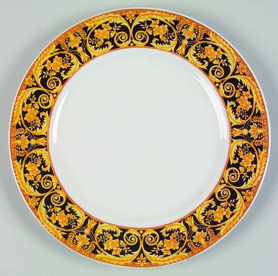 Valetta Black Salad Plate by Lynn's China-1