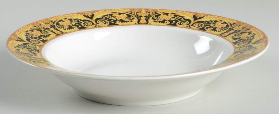 Valetta Black Rim Soup Bowl by Lynn's China-1