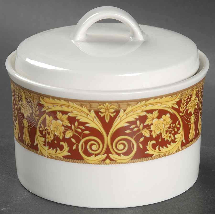 Valetta Red Sugar Bowl & Lid by Lynn's China-1