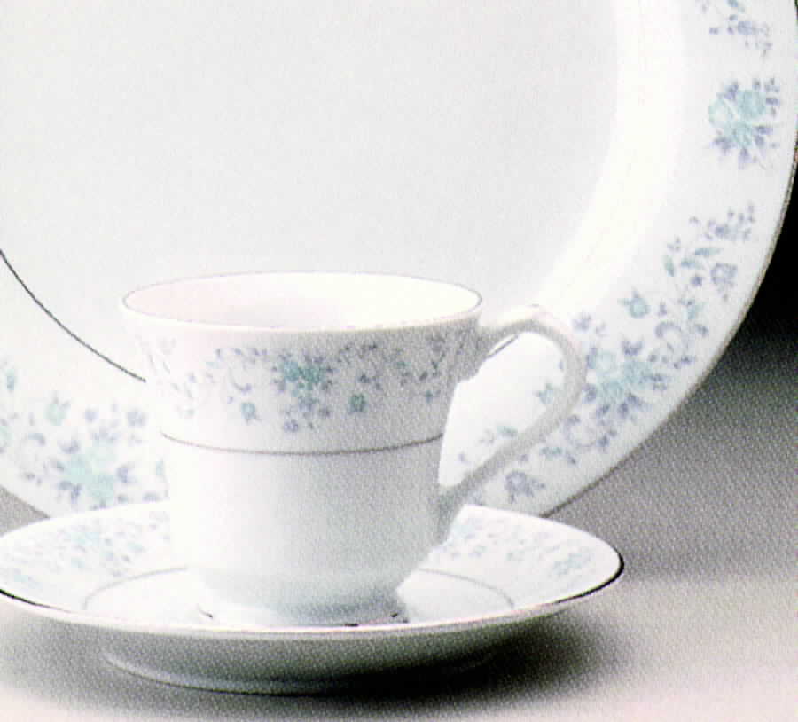 Helen Footed Cup & Saucer Set by Lynn's China-1
