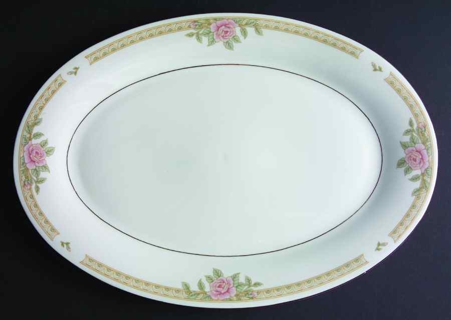 Melody 13" Oval Serving Platter by Lynn's China-1