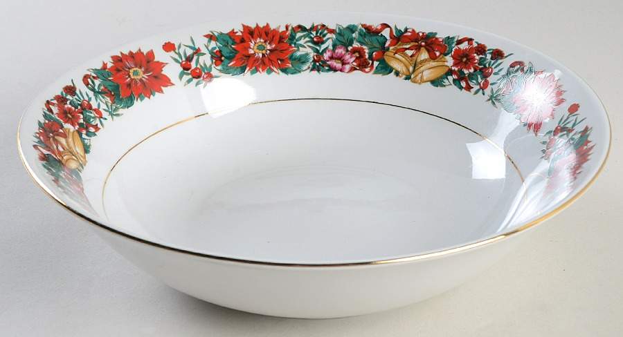 Holiday Cheer 9" Round Vegetable Bowl by Lynn's China-1
