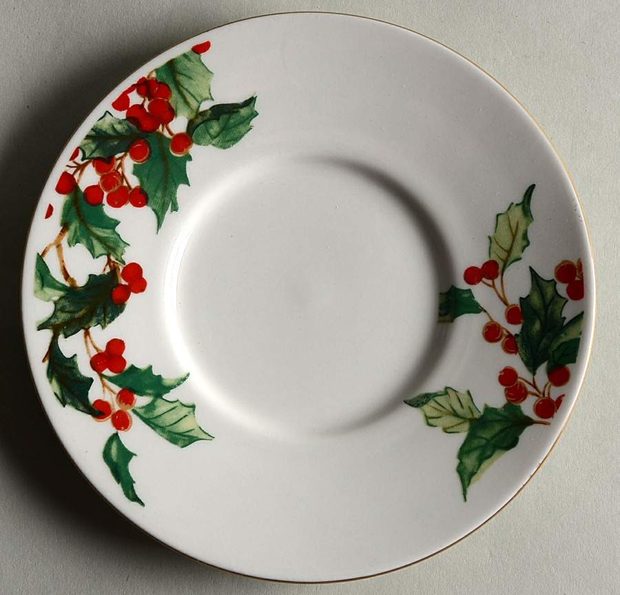 Holly Berries Saucer by Lynn's China-1