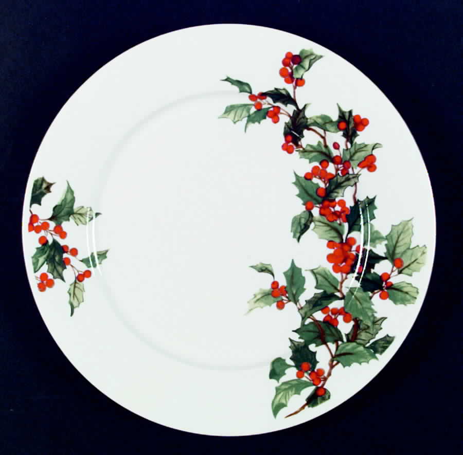 Holly Berries Dinner Plate by Lynn's China-1