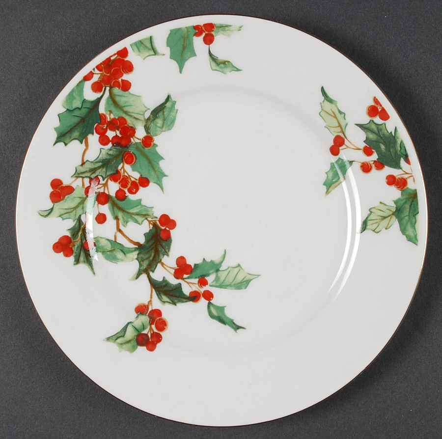 Holly Berries Salad Plate by Lynn's China-1