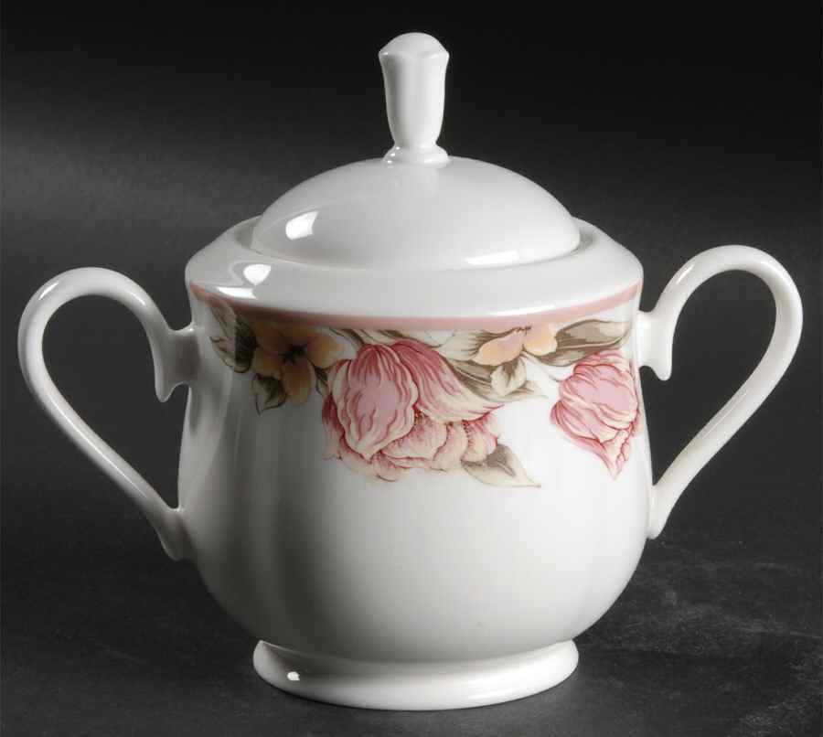 Simply Tulips Sugar Bowl & Lid by Lenox-1