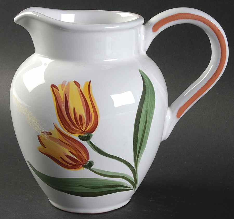 Simply Tulips Terra Cotta 40 Oz Pitcher by Lenox-1