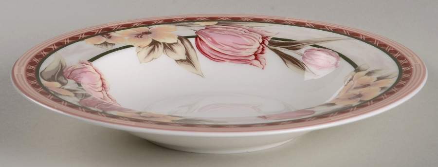 Simply Tulips Verdegris Rim Soup Bowl by Lenox-1