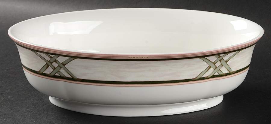 Simply Tulips Verdegris 9" Oval Vegetable Bowl by Lenox-1