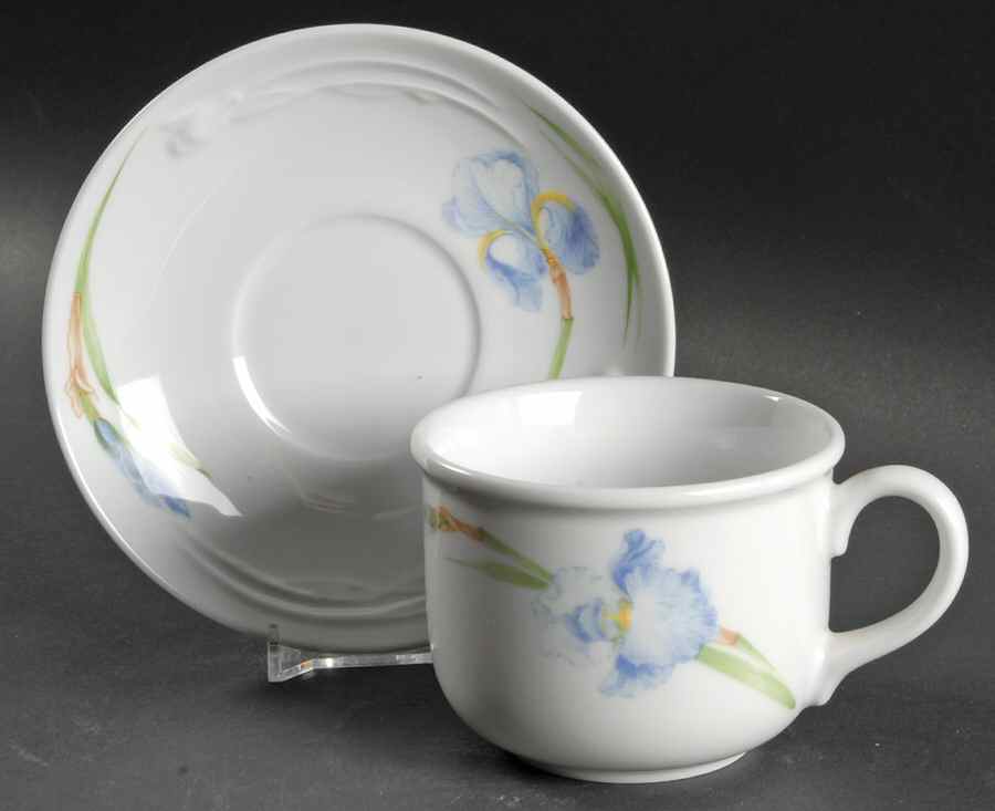 Flower Market Flat Cup & Saucer Set by Lenox-1