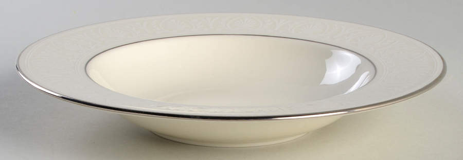 Courtyard Platinum Rim Soup Bowl by Lenox-1