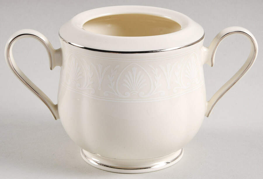 Courtyard Platinum Sugar Bowl No Lid by Lenox-1