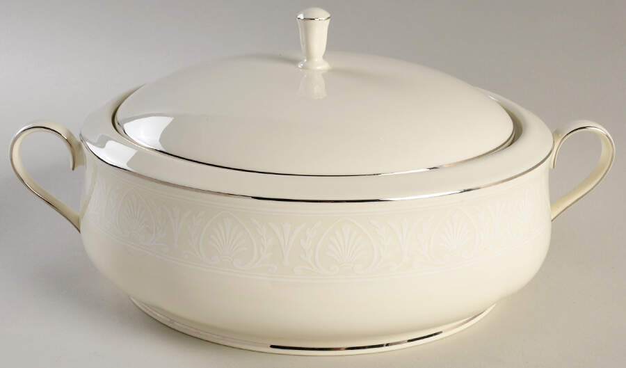 Courtyard Platinum Round Covered Vegetable by Lenox-1
