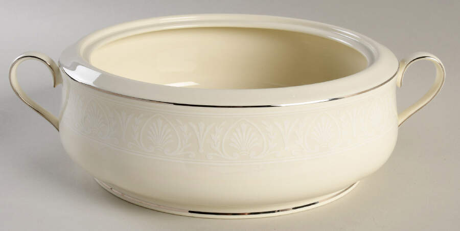 Courtyard Platinum Round Vegetable No Lid by Lenox-1