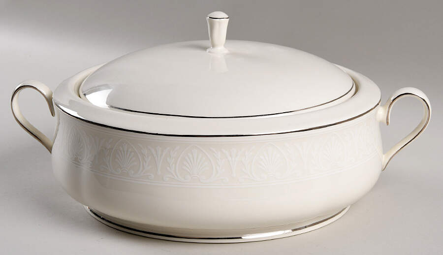Courtyard Platinum Round Covered Vegetable by Lenox-1