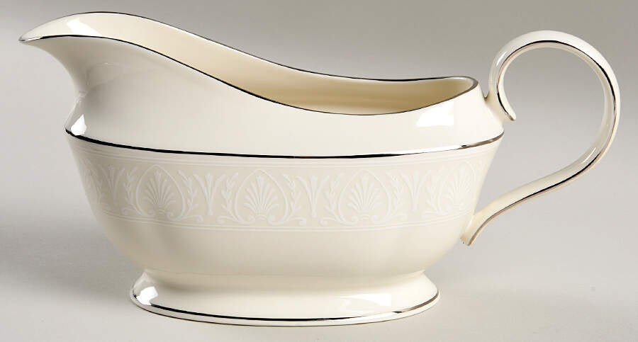 Courtyard Platinum Gravy Boat by Lenox-1