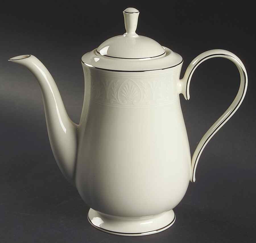Courtyard Platinum Coffee Pot & Lid by Lenox-1