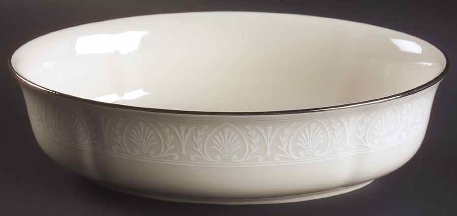Courtyard Platinum 10" Oval Vegetable Bowl by Lenox-1