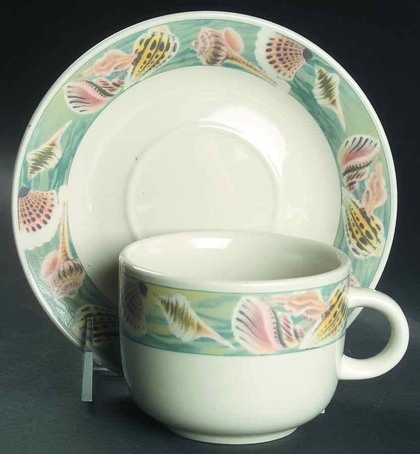 Malibu Flat Cup & Saucer Set by Lynn's China-1