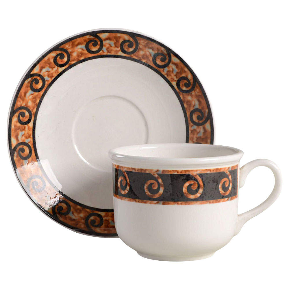 Cafe Java Flat Cup & Saucer Set by Lenox-1