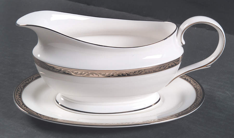 Landmark Platinum Gravy Boat & Underplate by Lenox-1