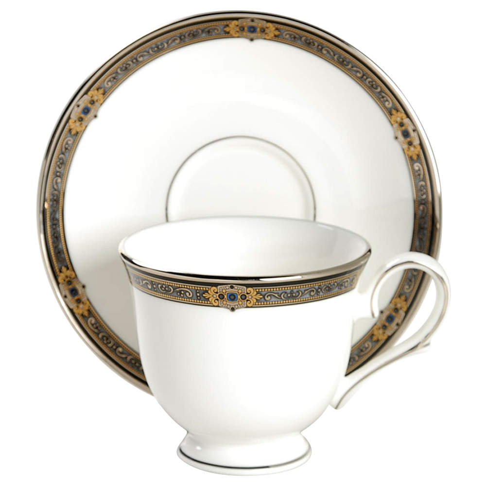 Vintage Jewel Footed Cup & Saucer Set by Lenox-1