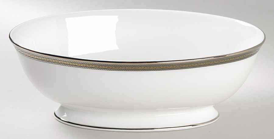 Braided Elegance 9" Oval Vegetable Bowl by Lenox-1