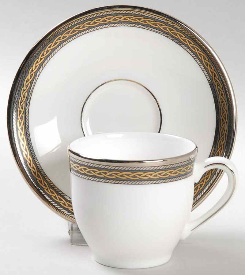 Braided Elegance Flat Demitasse Cup & Saucer Set by Lenox-1