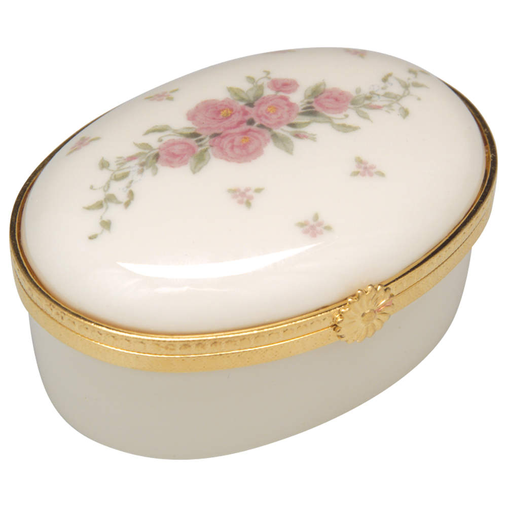 Petite Rose Oval Hinged Box by Lenox-1