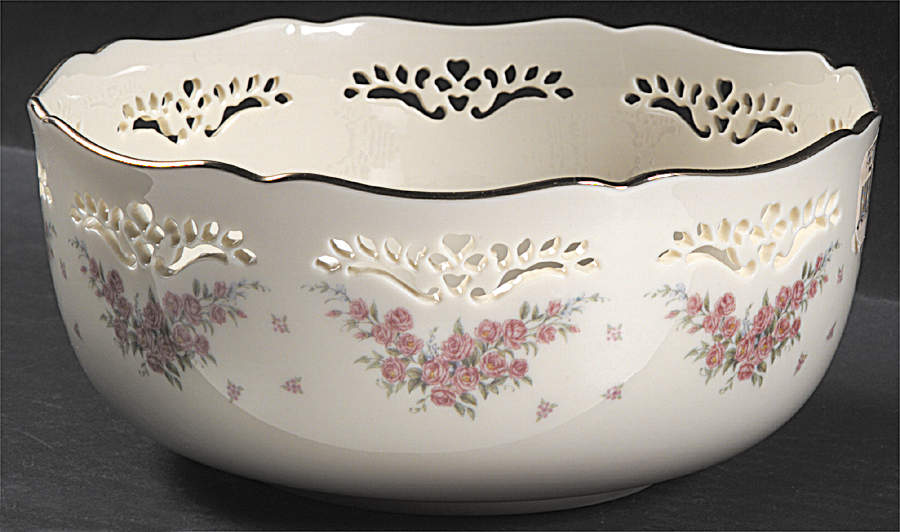 Petite Rose 8" Pierced Round Bowl by Lenox-1
