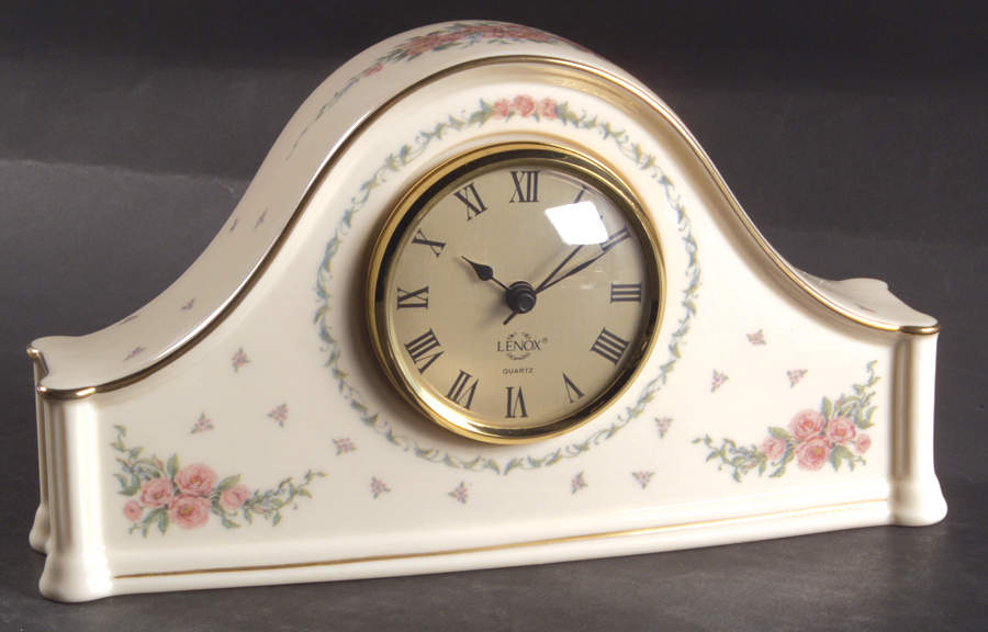 Petite Rose Mantel Clock by Lenox-1