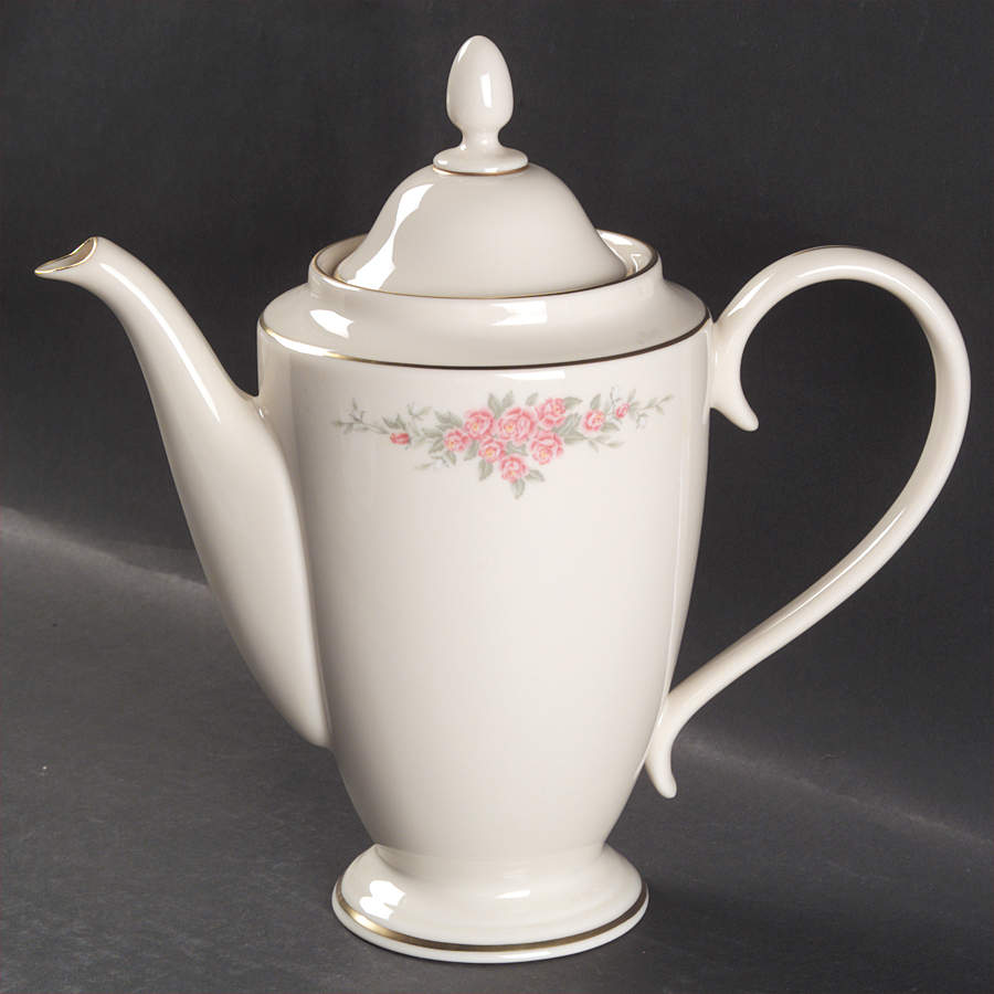 Petite Rose 1999 Shape Coffee Pot & Lid by Lenox-1