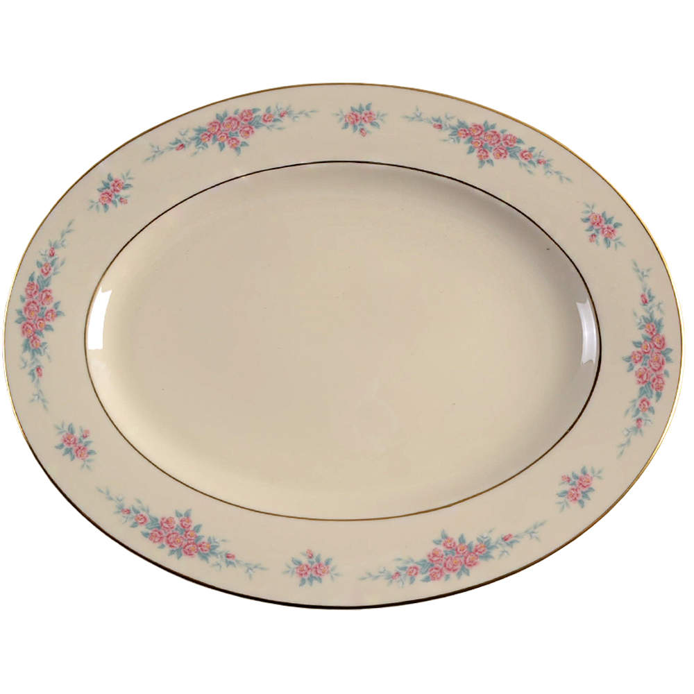 Petite Rose 13" 99 Shape Oval Serving Platter by Lenox-1