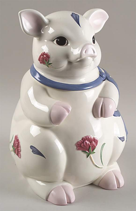 Poppies Barnyard Cookie Jar & Lid #2 by Lenox-1