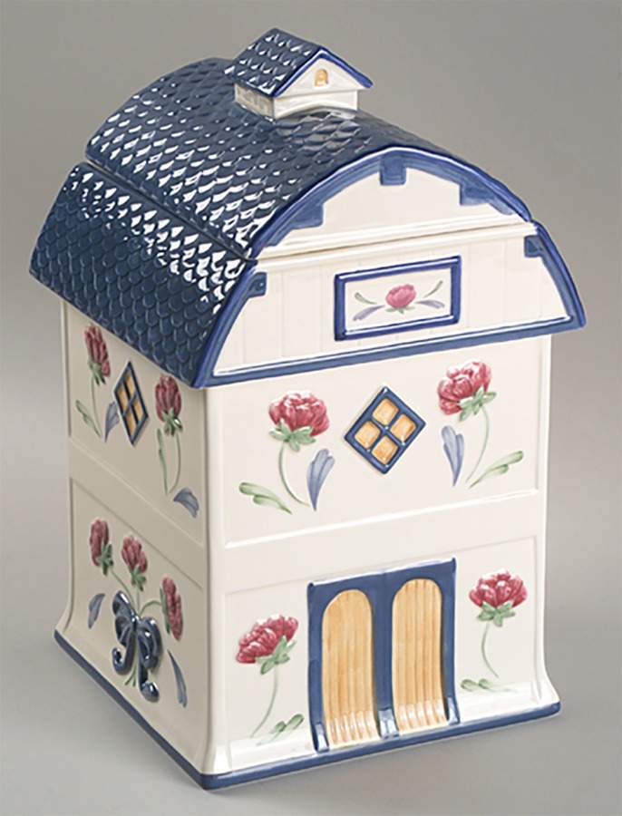 Poppies Barnyard Large Canister & Lid by Lenox-1