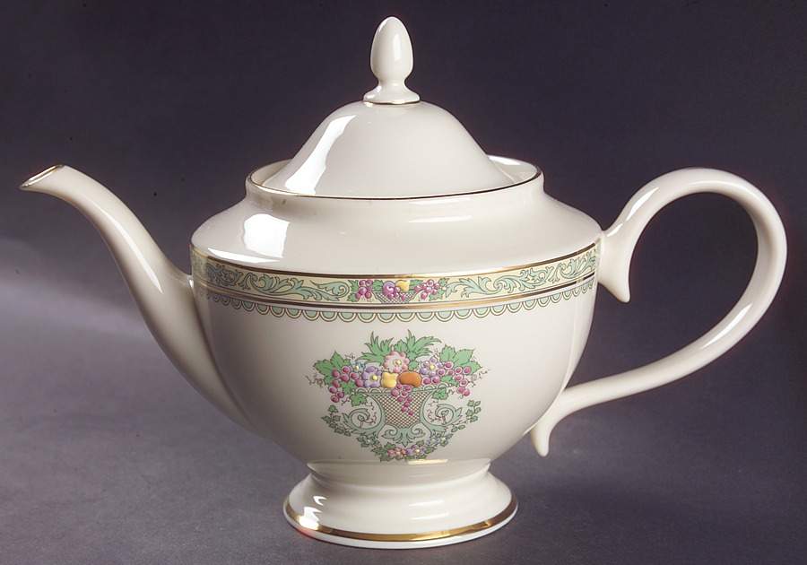 Spring Bounty 1999 Shape Teapot & Lid by Lenox-1