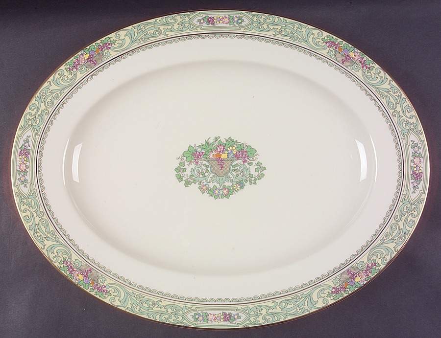Spring Bounty 15" 1999 Shape Oval Serving Platter by Lenox-1