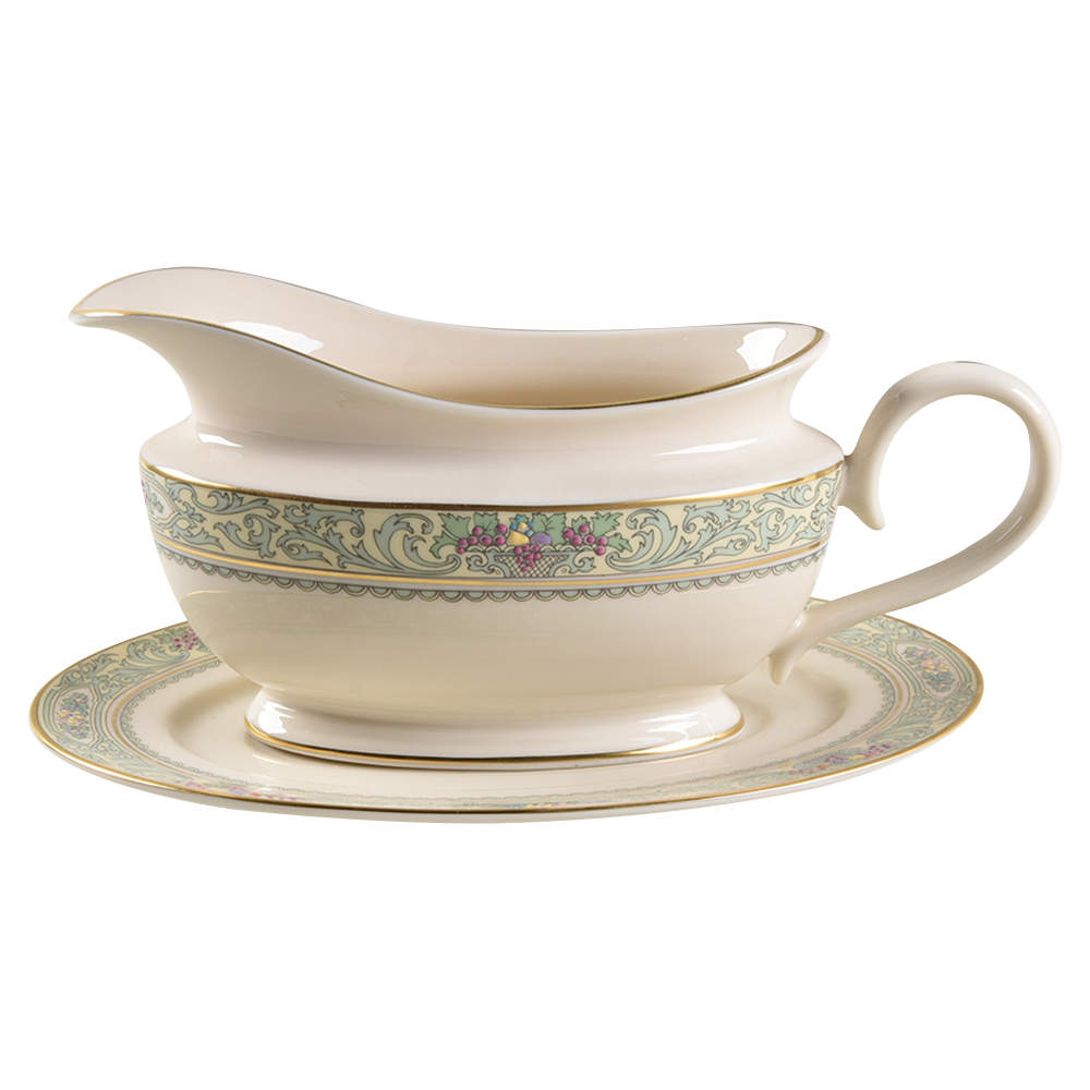 Spring Bounty Gravy Boat with Attached Underplate by Lenox-1