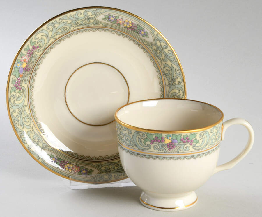 Spring Bounty Footed Cup & Saucer Set by Lenox-1