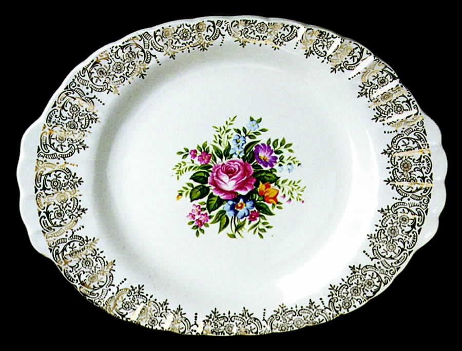 LIA17 14" Oval Serving Platter by Limoges-American-1