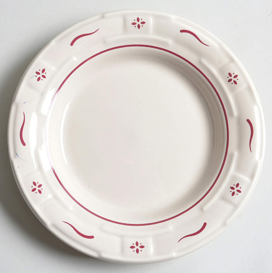 Woven Traditions Red Bread & Butter Plate by Longaberger-1