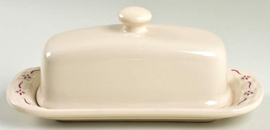 Woven Traditions Red 1/4 Lb Covered Butter by Longaberger-1